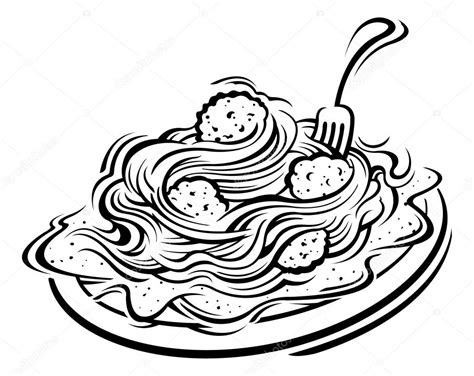 spaghetti clipart|spaghetti clip art black and white.